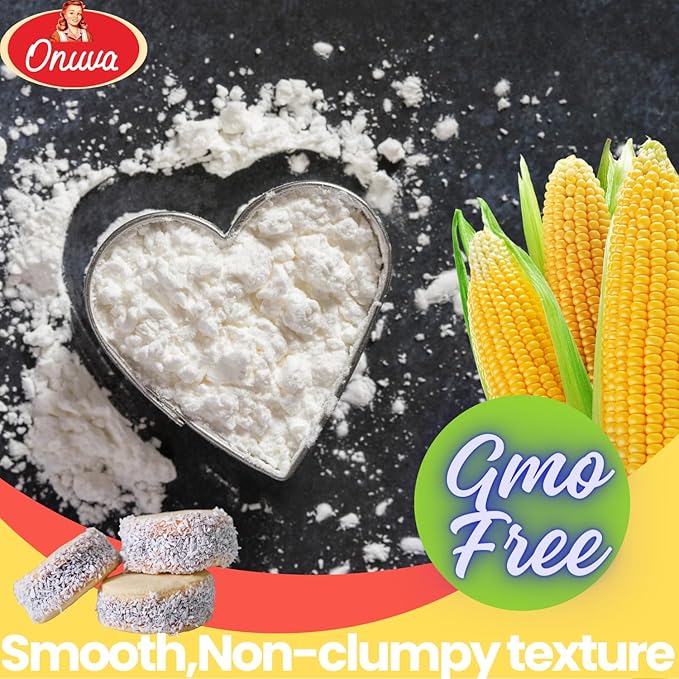Corn Starch by Onuva - 25 lbs , (11,3 kg) - Gluten Free - Vegan - Thickener For Sauces, Soup, & Gravy