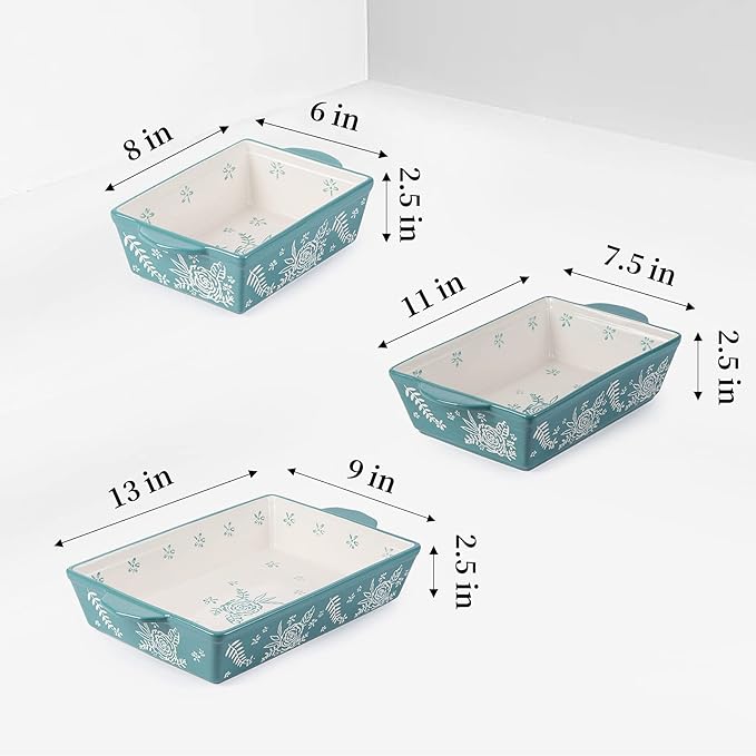 Wisenvoy Casserole Dishes For Oven Baking Dish Ceramic Casserole Dish Lasagna Pan Baking Dishes For Oven Baking Dish Set