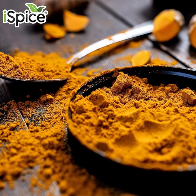 iSpice Pure Premium Ground Turmeric Powder | All Natural Tumeric Fresh| Ready to Use Golden Turmeric Root Extract | Turmeric Spice | Gluten Free | Keto Friendly | 5.4 Oz (153g)