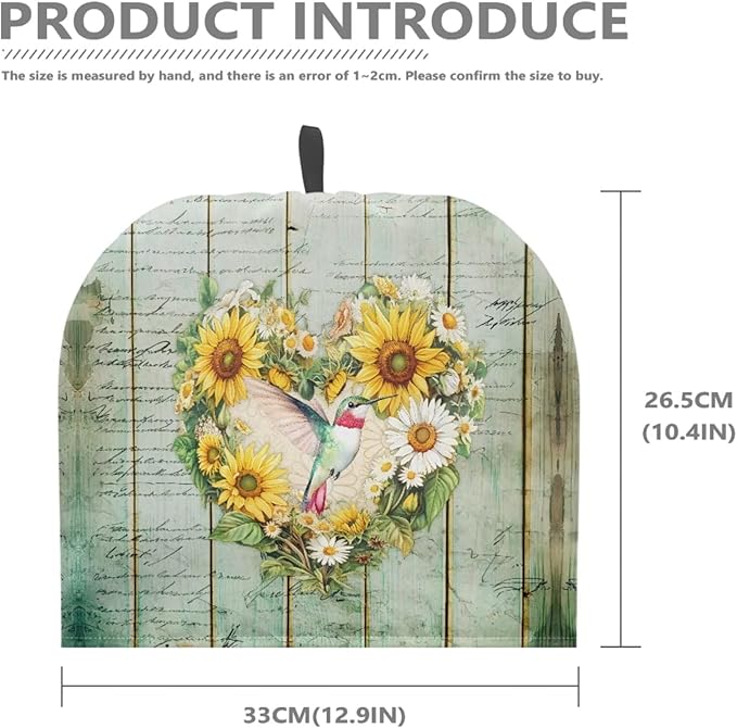Hummingbird Tea Cozy for Teapot Insulated Vintage Rose Tea Cosy for Teapot Super Soft Tea Cozies Kettle Quilt for Table Hotel Tea Party Restaurant Ideal Gifts for Mother Housewife