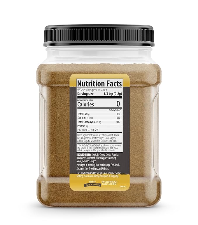 Birch & Meadow Seafood Seasoning, 1.7 lb, Spice Blend, Fish & Crab