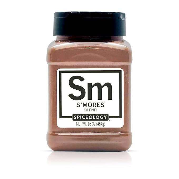 Spiceology ??S'mores Seasoning ??Sweet Spice Blend of Chocolate, Graham Cracker & Marshmallow Flavors ??Perfect for Desserts, Baked Goods, and Beverages ??16 oz