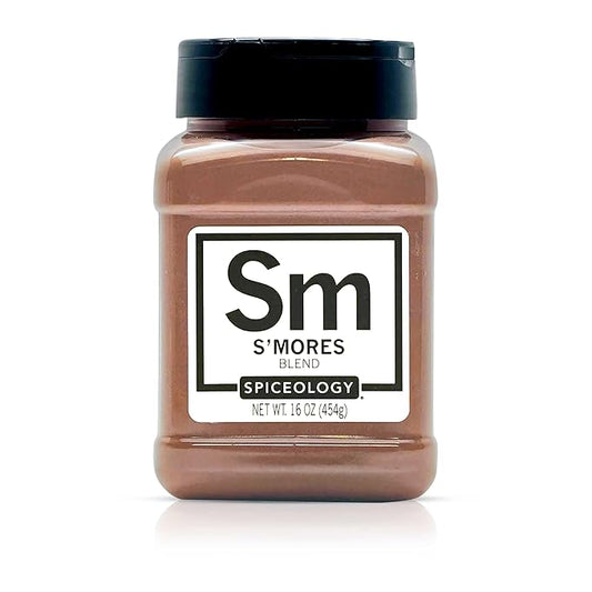 Spiceology ??S'mores Seasoning ??Sweet Spice Blend of Chocolate, Graham Cracker & Marshmallow Flavors ??Perfect for Desserts, Baked Goods, and Beverages ??16 oz