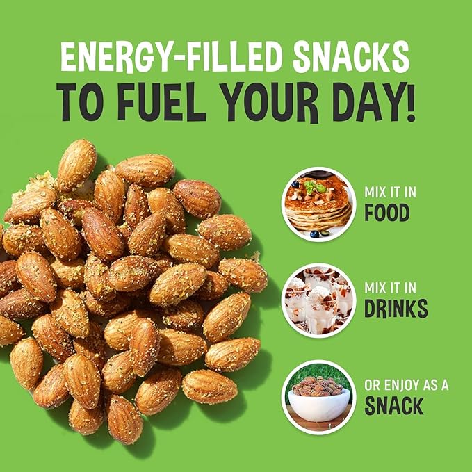 Brothers Nuts Crackled Cheezy Almonds – Organic, Sprouted Almonds – Healthy Keto Snack – Vegan, Gluten-Free, Kosher – No Preservatives - 6 oz