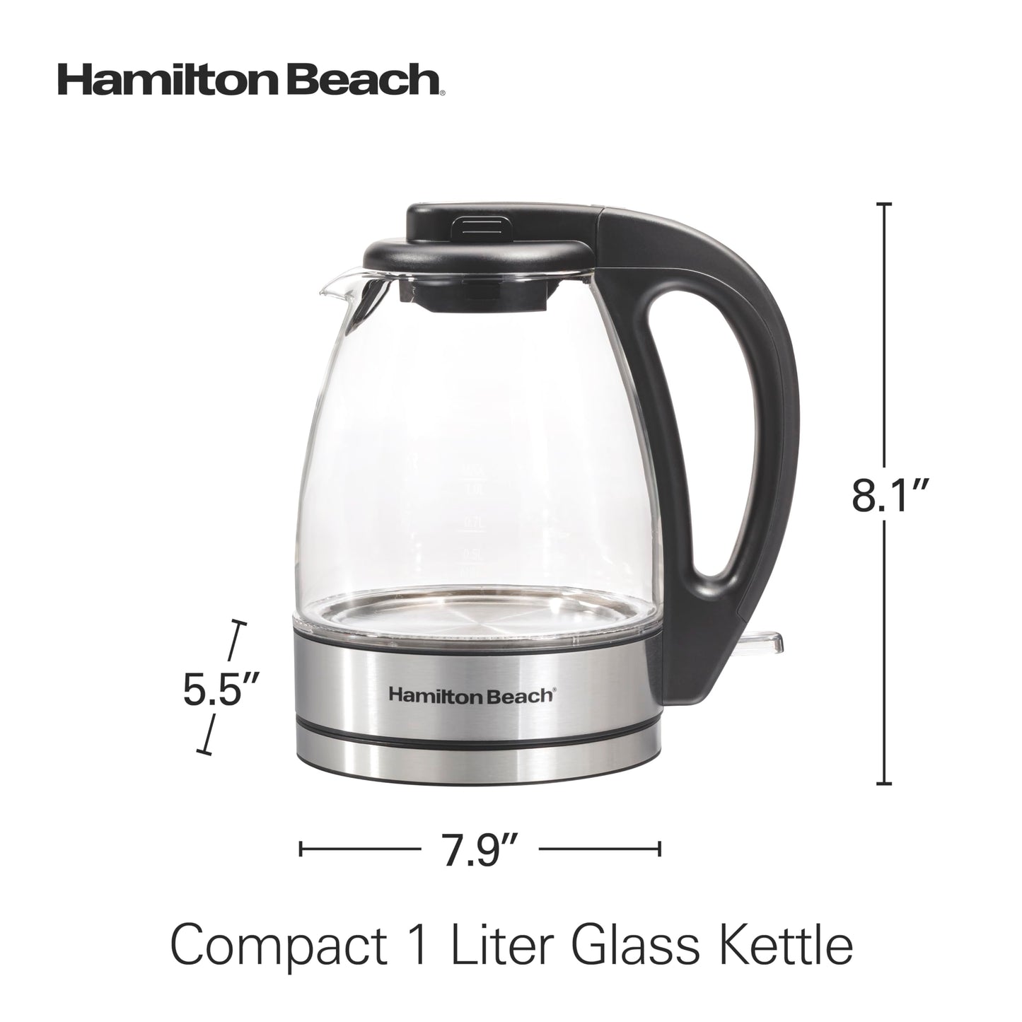 Hamilton Beach 1 Liter Electric Tea Kettle, Water Boiler & Heater
