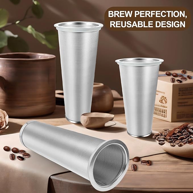 2 PCS Cold Brew Coffee Filter, 304 Stainless Steel Food Grade, Coffee Maker, Tea Maker,Water Filter, Ultra Fine Mesh, Wide Mouth Mason Jar 64oz