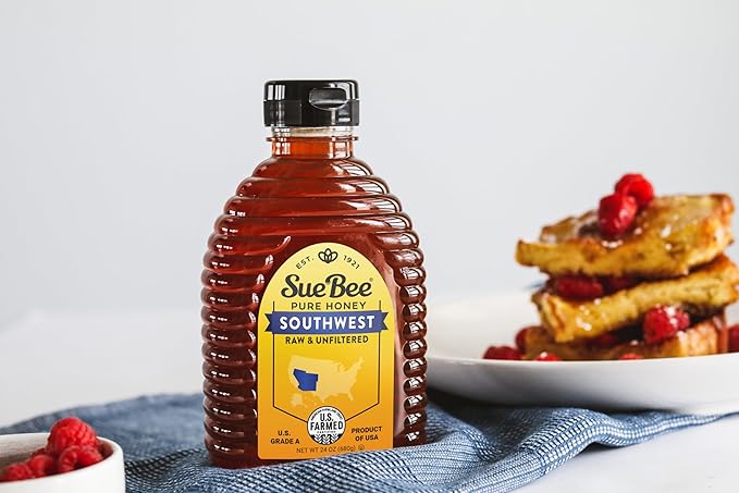 Sue Bee Regional Southwest Honey, Strained, Unfiltered USA Beekeeper-Owned Co-op, 24 oz (Packaging May Vary)