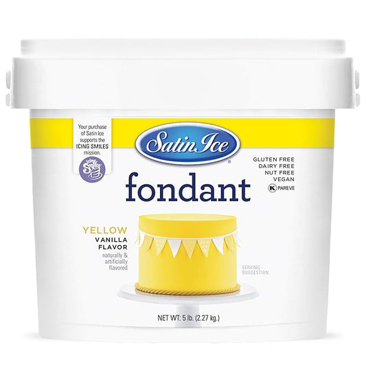 Satin Ice Fondant for Cake Decorating, Yellow (5 Pound)