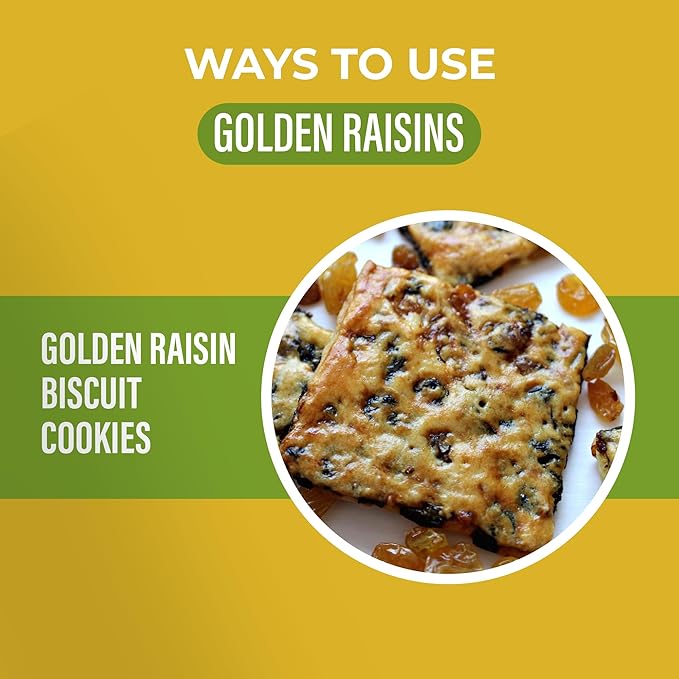 Amrita Golden Raisins 1 lb | No Added Sugar, Naturally Sweet, Gluten Free Dried Sultanas, Kishmish | Packed Fresh in Resealable Bags | Yellow and White Raisins, Vegan Snacks, Healthy Snacks