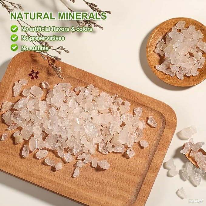 Fraunitsh Natural Rock Sugar, 9.87oz Crystal Rock Sugar Whole for Beverages Baking Cooking pho, Small Pieces Sugar Crystals