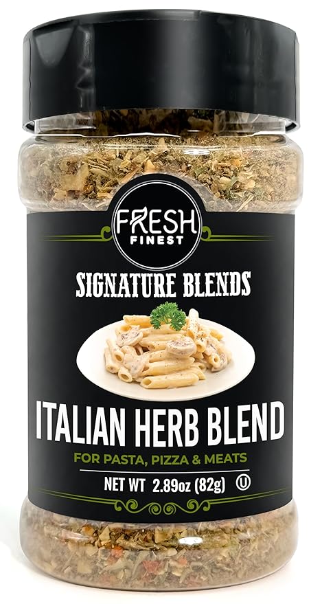 Fresh Finest Italian Mediterranean Herb & Spice Blend - 2.89oz | Gourmet Seasoning for Pasta, Pizza, Meats, and More, Kosher, All-Natural, Non-GMO