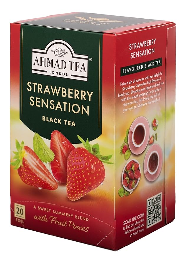 Ahmad Teas - Strawberry Black Tea 1.4oz - 20 Tea Bags