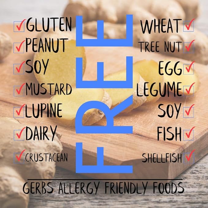 Gerbs Crystalized Dried Ginger 4 lbs. | Unsulfured, No Additives, Resealable Bulk Bag | Bold & Spicy Flavor | Top 14 Allergen-Free