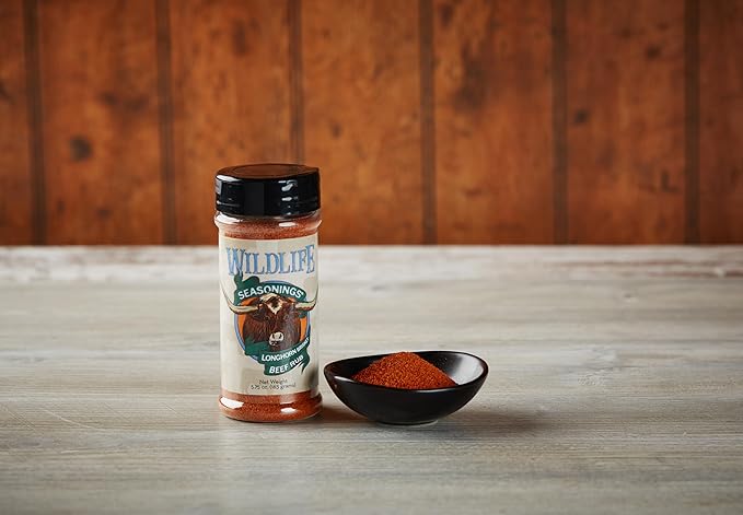 Wildlife Seasonings Longhorn Brisket Rub ??Sweet & Smoky Dry Rub Seasoning for BBQ & Smoking | Perfect Beef & Meat Seasoning with Spice Heat | 5.75 oz Bottle