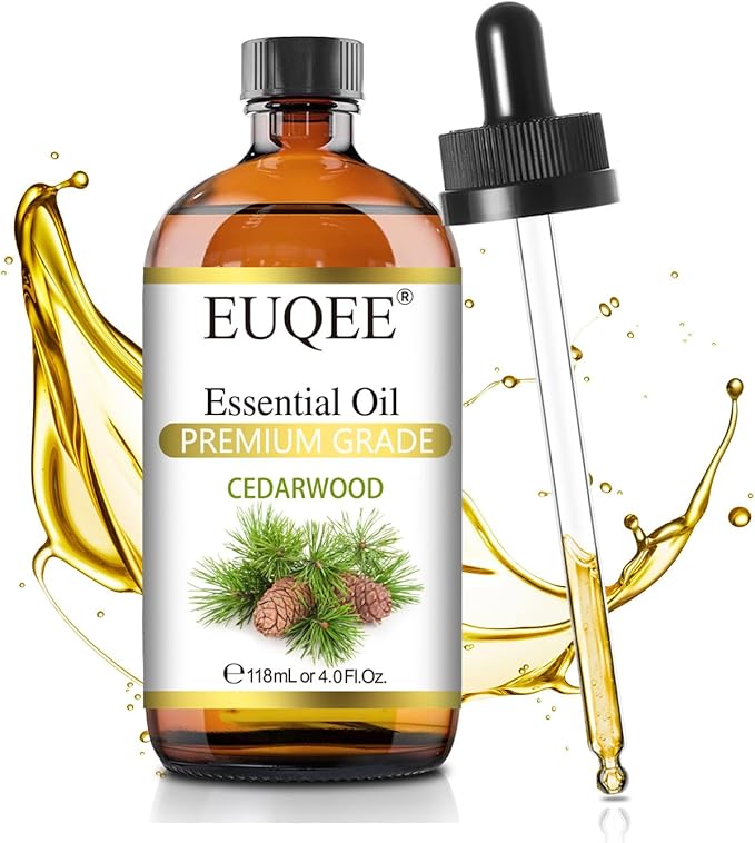 Cedarwood Essential Oil 118mL Pure Cedarwood Oil Premium Essential Oil for Diffuser, Humidifier - with Glass Dropper (4fl.oz)