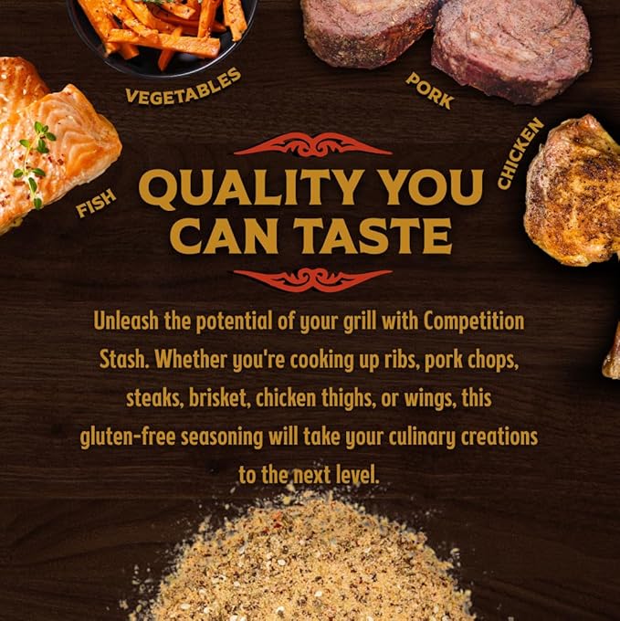 Big Poppa's Competition Stash Seasoning – Gluten-Free Spice Seasoning Mix for Pork, Chicken and even Vegetables for Cooking - Special Blend of Spices to Unleash BBQ Mastery (12 Oz)