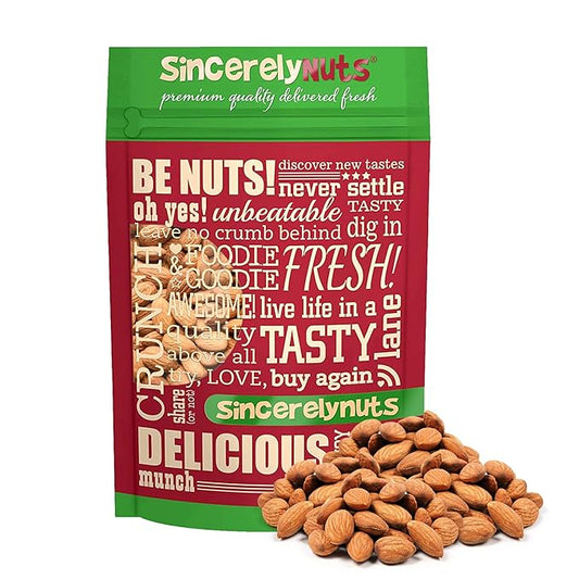 Sincerely Nuts Roasted Whole Unsalted Almonds No Shell - 5Lb Bag - Incredibly Tasty - Sealed for Freshness - Healthy Nutrients
