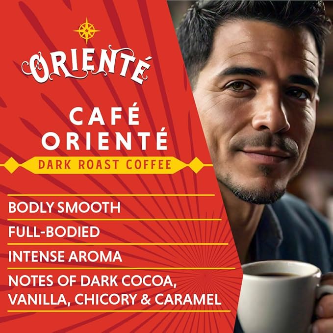 Oriente Dark Roast Coffee Pods, 50 ct, Cuban Inspired Coffee in Recyclable Single Serve Pods - 100% Arabica Coffee, Compatible with Keurig K Cups Maker