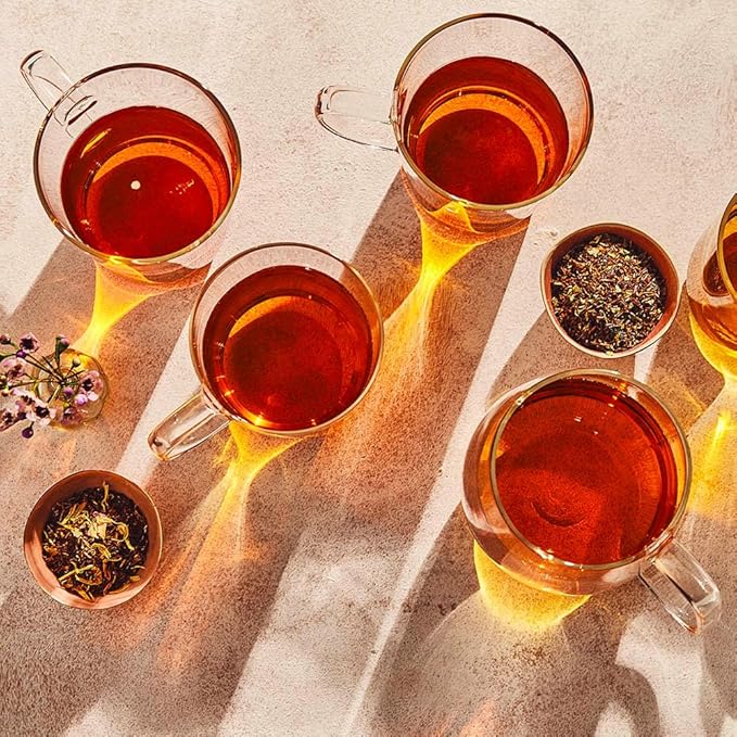 Palais des Th챕s - Organic Scandinavian Wellness Caffeine-Free, Herbal Tea for Natural Defenses with Birch, Sea Buckthorn, Cranberry, and Bilberry - 3.5oz Loose Leaf Metal Gift Tin, Serves 20-25 Cups