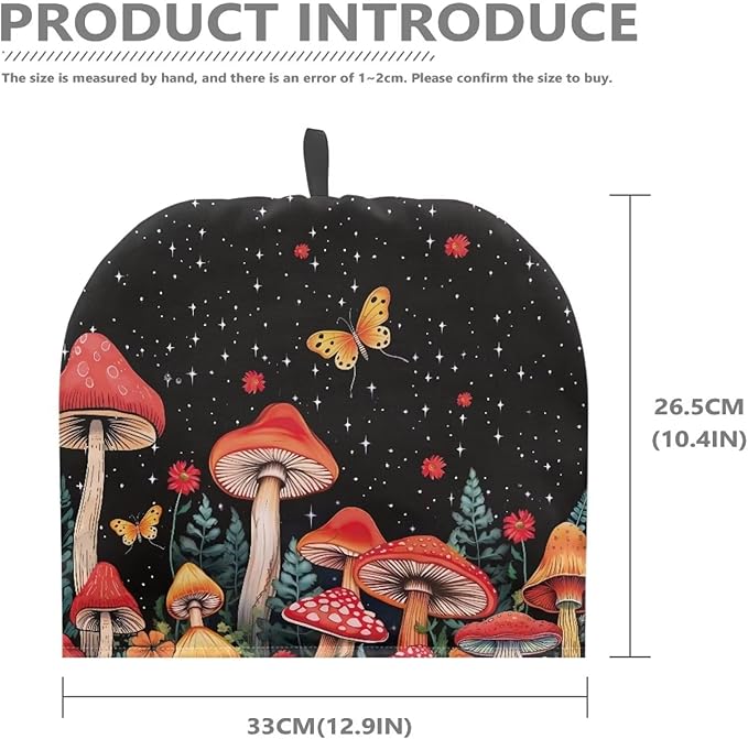 Generic Hudotybom Mushroom Tea Cozy for Teapot Insulated Large Teapot Cover to Keep Warm Tea Kettle Cover Machine Washable Coffee Pot Cloth Covers Kitchen Home Decorations for Housewife Mom, CZA49