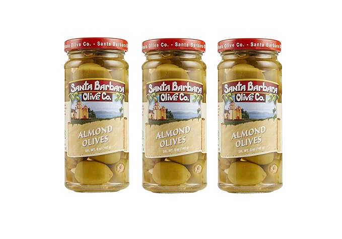 Santa Barbara 3pk Almond Stuffed Olives 5oz