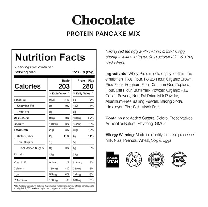 ProDough Shop Buttermilk Pancake and Waffle Mix - Gluten Free, Low Carb, High Protein Pancake Mix - Healthy Pancakes and Waffles for Breakfast or Snack