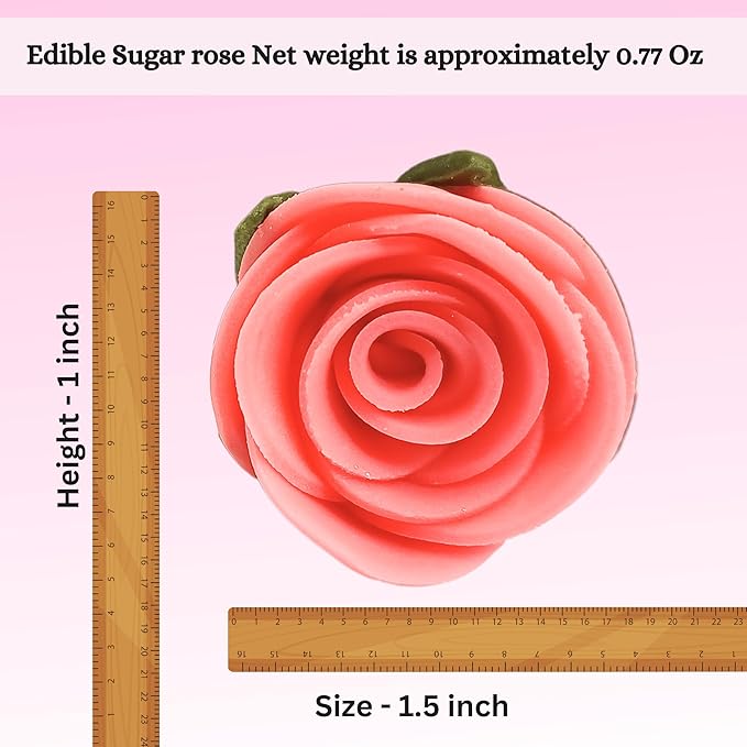 Confect Edible Flower | Edible Flower for cake decorations | Edible Flower Cupcake Toppers | Cupcakes & Doughnut Edible Toppers | Taffy Neon Sugar Flower- Pack of 12
