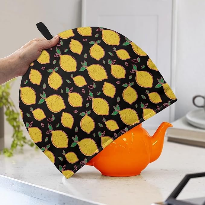 Lemon Teapot Cover Tea Cozy for Teapot Insulated Kitchen Accessory Tea Pot Cozy for Keeping Warm Yellow Home Decor Teapot Cover