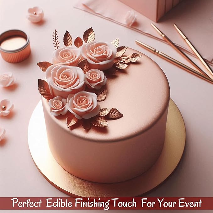 Confect Rose Gold Metallic | Fondant for Cake Decorating, Elegant Rose Gold Icing for Christmas Cakes, Cupcakes & Special Occasions | Vegan, Gluten-Free, Nut-Free, Palm Oil-Free ??8.8 Oz