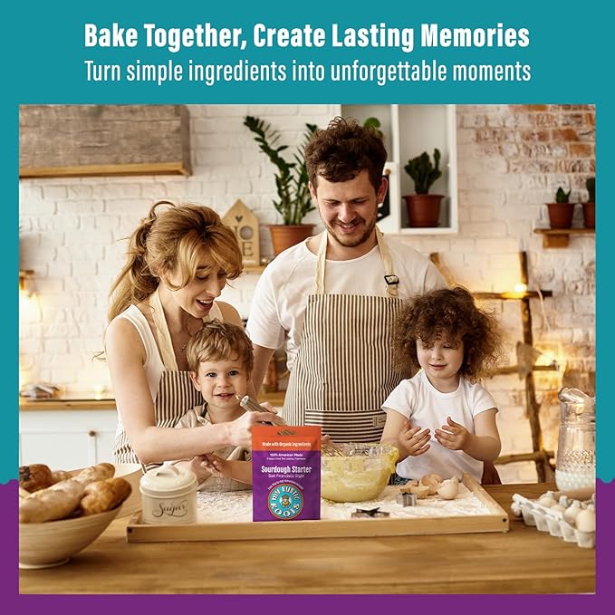 MY RUSTIC ROOTS San Francisco Sourdough Starter Culture ??All Natural & Organic Sourdough Bread Starter - Beginner Friendly - Perfect for Baking Delicious Homemade Artisan Bread, Pizza & More - 12g