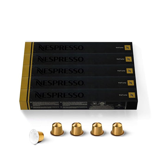 Nespresso Capsules Original Line, Volluto, Mild Roast Espresso Coffee, 50-Count Coffee Pods