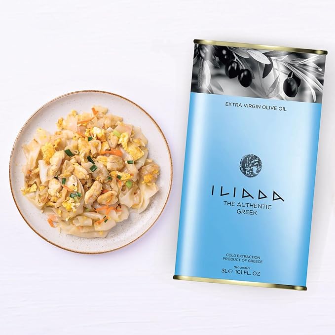 ILIADA Greek Extra Virgin Olive Oil 3L | 100% Greek | Monovarietal Koroneiki | Cold-Pressed | High Polyphenol Content | Chef?™s Choice