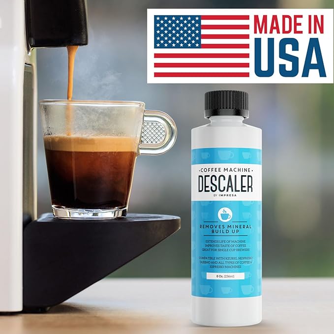 IMPRESA 3 Pack / 6 Uses Coffee Machine Descaler for Keurig and Virtually All Single Use Coffee and Espresso Machines - Made in the USA