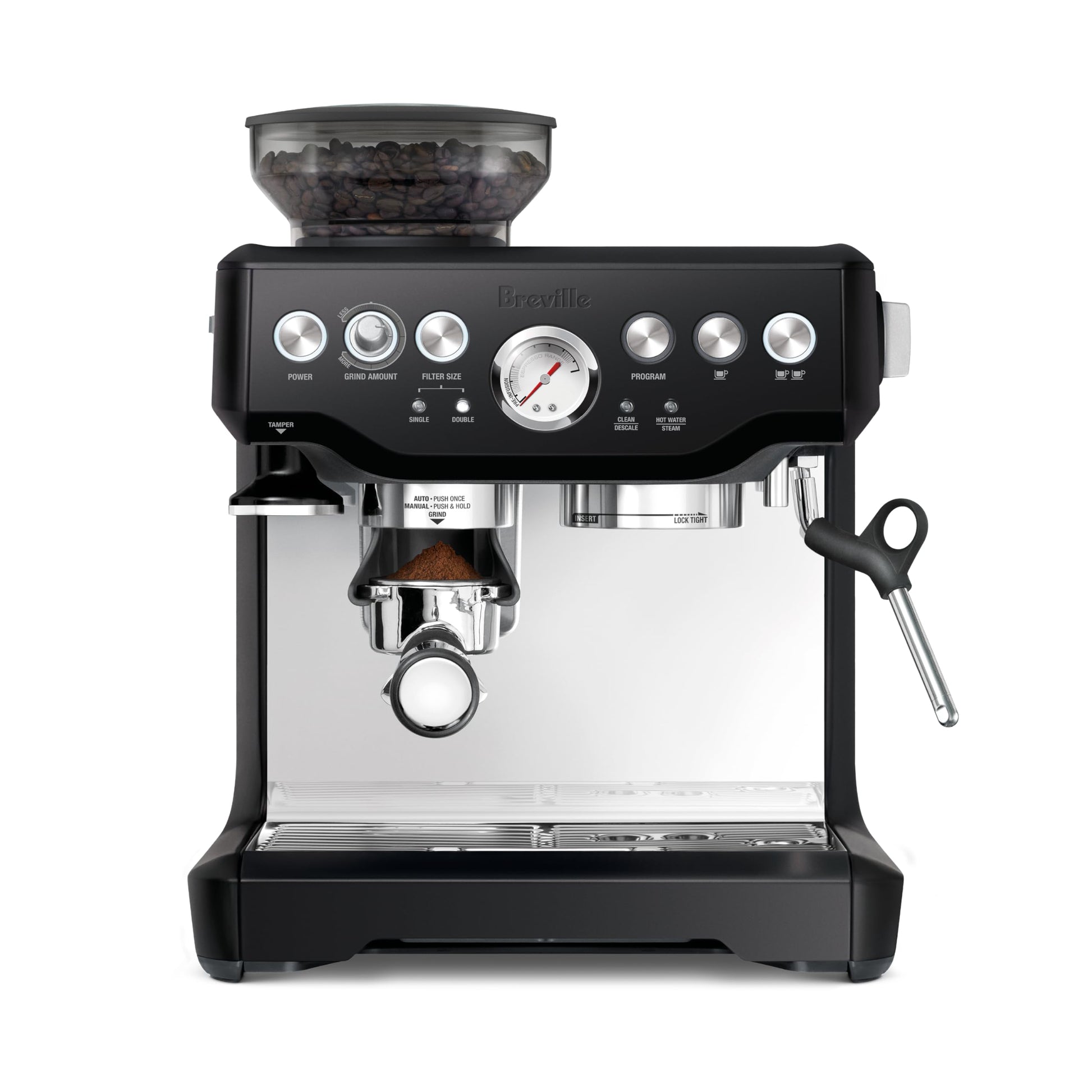 Breville BES870BTR Barista Express Espresso Machine, Black Truffle