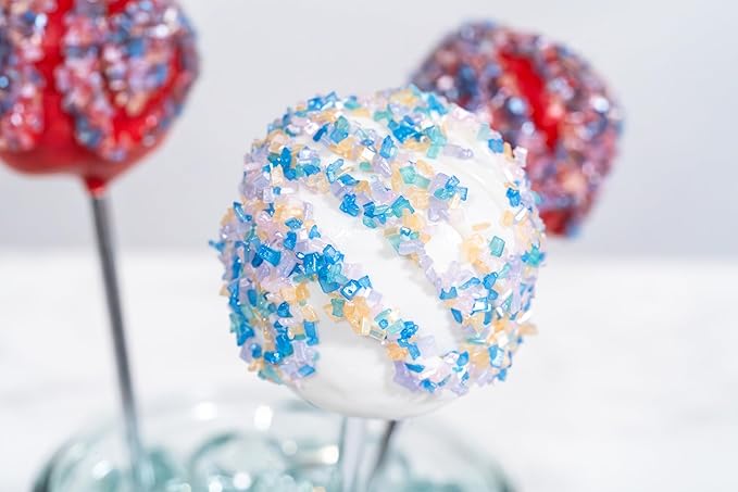 Bakerpan Pearlized Sugar Sprinkles for Baking - 7 Ounce Pastel Decorating Sugar Crystals for Cookies, Cake Pops, Ice Cream (Made in USA)