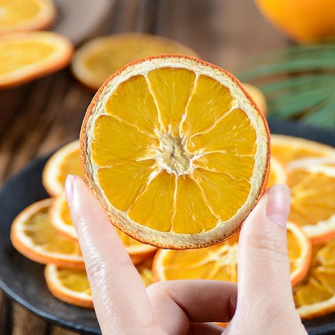 Dried Orange Slices,3oz/85g,Dehydrated Orange Slices For Cocktails,100% Natural Fruit No Additives No Sugar Added, Dried Oranges For Cocktails,Cakes, Crafts, Garland ,Healthy Snacks, Simmer Pot, Mandarin Decoration Wheels,Fruit Tea