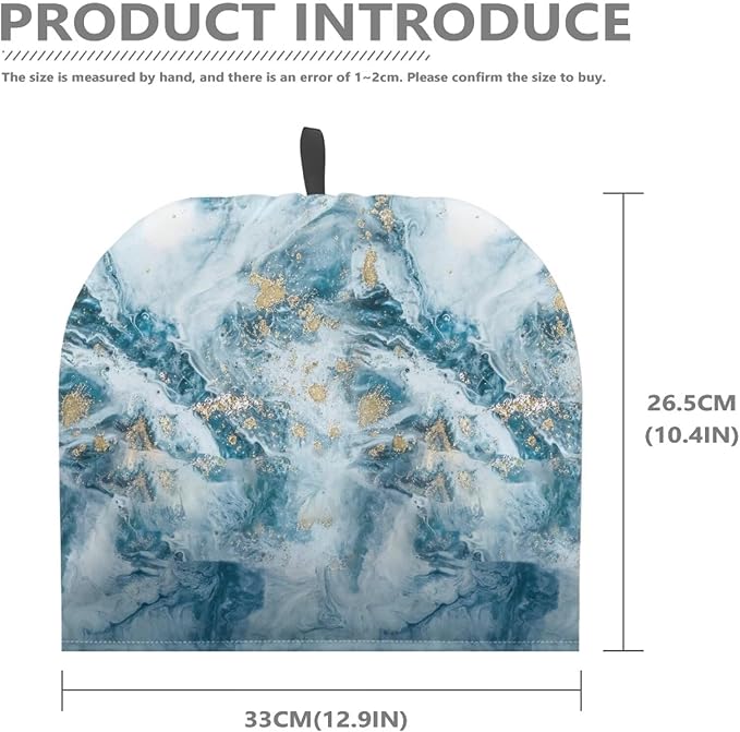 Generic Hudotybom Marble Print Tea Cozy for Teapot Insulated Large Teapot Cover to Keep Warm Tea Kettle Cover Machine Washable Coffee Pot Cloth Covers Kitchen Home Decorations for Housewife Mom