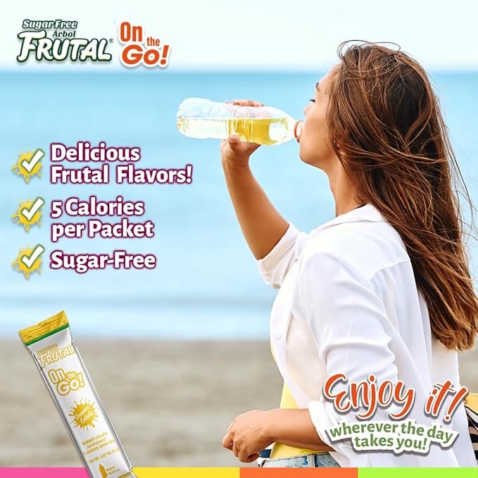 Frutal On-The-Go! | Powdered Drink Mix Pina Colada - Flavored Sugar Free! ??Single Serve On The Go! - Powder Sticks Packets (30 Count of Stick Packs)