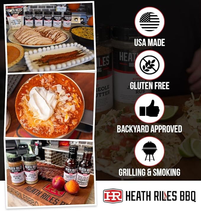Heath Riles BBQ Rub - Buffalo Seasoning, Champion Pitmaster Recipe, Legendary Rubs For Smoking & Grilling, 70+ BBQ Championships, 8 oz.