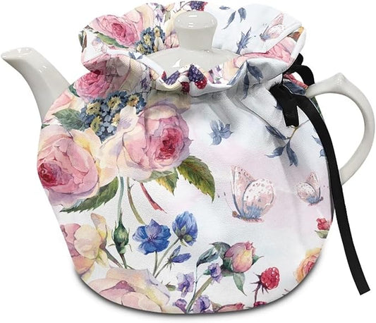 Floral Tea Cozy Insulation Kitchen Accessory Tea Cozies Covers Kitchen Home Decorative Tea Pots Cozy for Keeping Warm Kettle Dust Cover