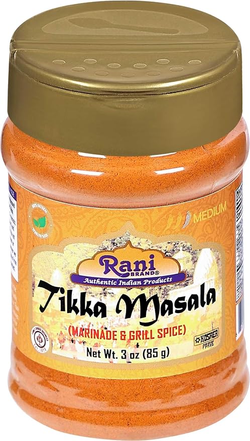 Rani Tikka Masala Indian 7-Spice Blend 3oz (85g) PET Jar ~ All Natural | Salt-Free | Vegan | No Colors | Gluten Friendly | NON-GMO | Indian Origin
