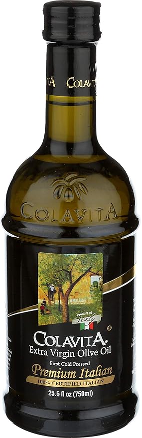 Colavita Premium Italian Extra Virgin Olive Oil, 25.5 Fl Oz (Pack of 2), Glass Bottles - Packaging May Vary