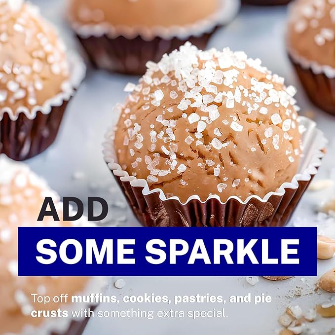 Sanding Sugar Crystals for Professional Baking & Decorating 10 oz - TOSS Coarse White Sparkling Sugar Sprinkles for Cakes, Cookies & Cupcakes - Pure White Decorative Topping