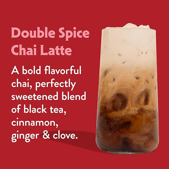 STASH Double Spice Chai Latte Concentrate - Barista Style Caffeinated Chai Tea Beverage - Crafted in Oregon - Plant Based and Dairy-Free, Serve Hot or Iced, 32 fl oz