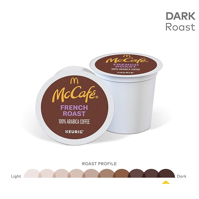 McCafe French Roast, Single Serve Coffee Keurig K-Cup Pods, Dark Roast, 96 Count (4 Packs of 24)