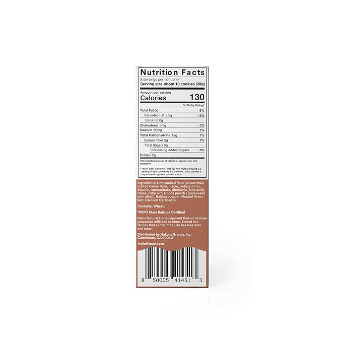Must Love Chocolate Graham - 2 Pack - No Added Sugar, Sweetened with Dates - Great for Pie Crust, Mini S'mores - Simple Ingredients, Vegan, Plant-Based - Healthy Snacking for Whole Family, 5 Oz each
