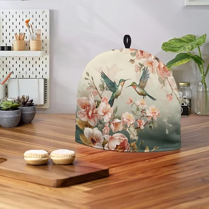 Generic Hudotybom Cute Hummingbird Tea Cozy for Teapot Insulated Large Teapot Cover to Keep Warm Tea Kettle Cover Machine Washable Coffee Pot Cloth Covers Kitchen Home Decorations for Housewife Mom