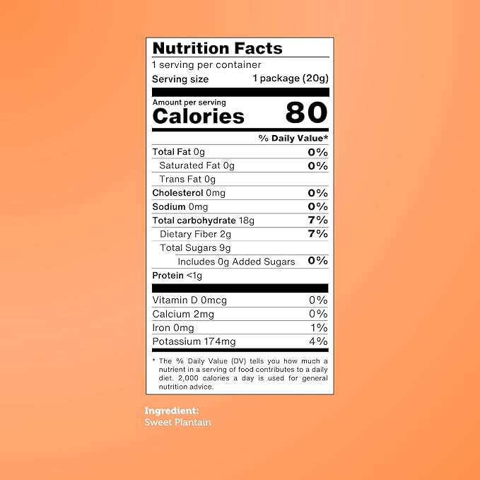 Good Chips Baked Crunchy Sweet Plantain Chips - Crispy, Oil Free, Healthy Maduritos - 0.7 oz - Pack of 12