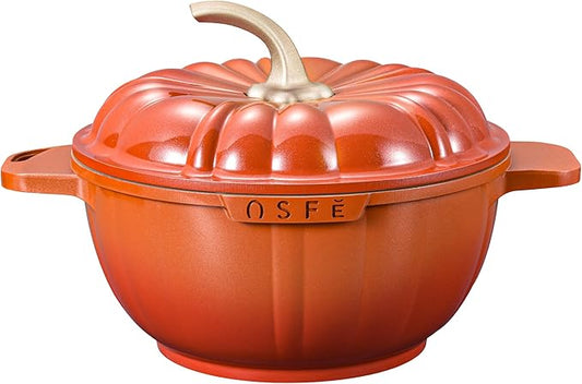 Nonstick Soup Pot - 4.1QT Non Stick Pumpkin Pot Granite Stock Pots with Lid, Stew Casserole Soup Pan, Induction Cookware Halloween Cooking Pot Healthy Pasta Pots, PFOA & PFAS Free Dutch Casserole Gift
