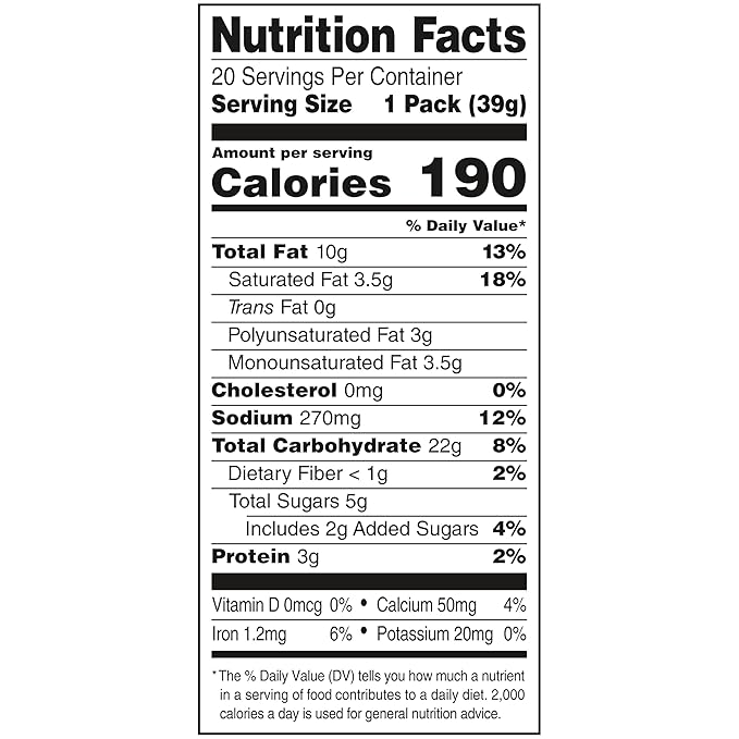 Lance Sandwich Crackers, Captain's Wafers Cream Cheese and Chives, 20 Packs, 6 Sandwiches Each
